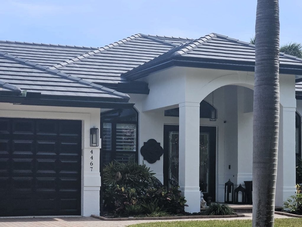 Saxony 900 Slate concrete tile roof installed on a Florida home