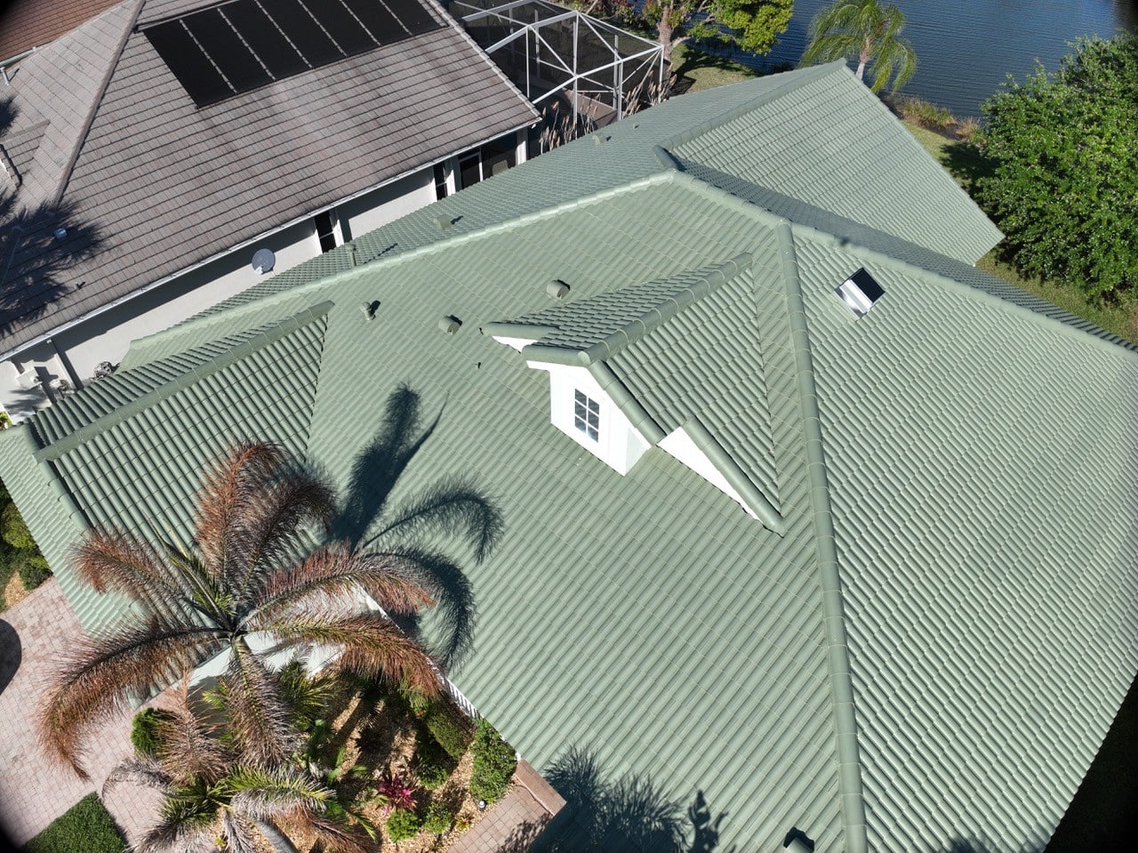 Villa 900 low barrel tile roof on a Mediterranean style Florida home